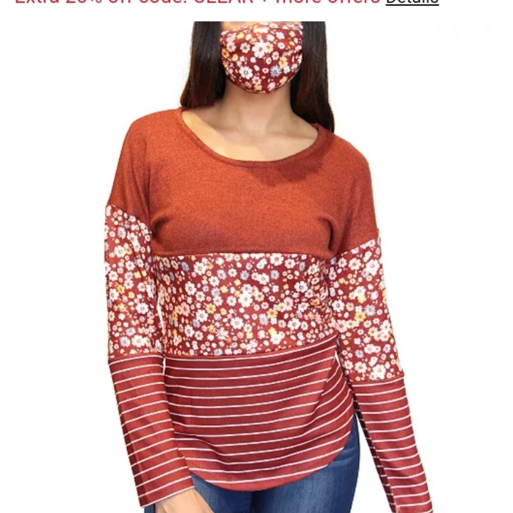 Fun sweater with face mask - Picture 1 of 2